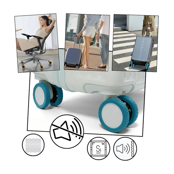 Silicone Wheel Guard for Luggage Quiet Protection and Shock Absorption