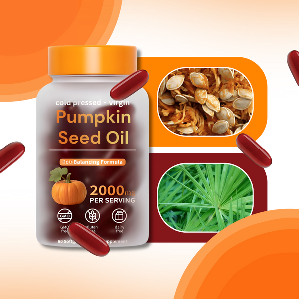 Pumpkin Seed Oil Softgels Cold Pressed For Hair Health And Vitality