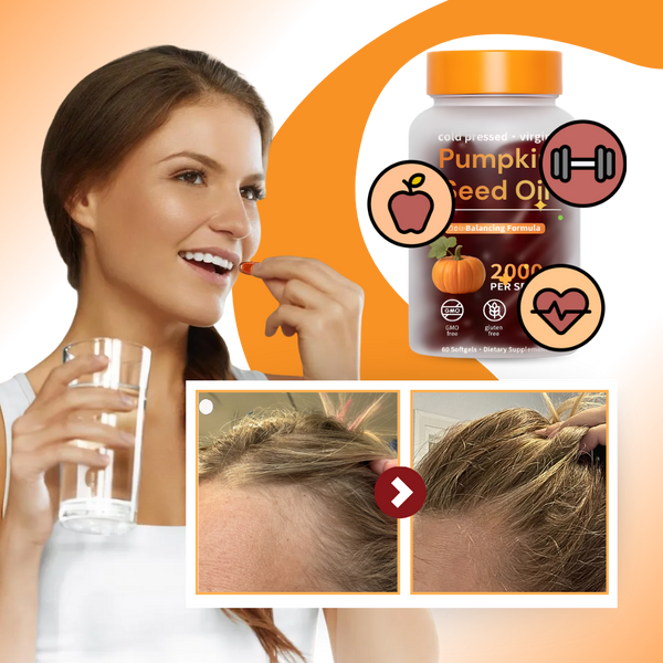 Pumpkin Seed Oil Softgels Cold Pressed For Hair Health And Vitality