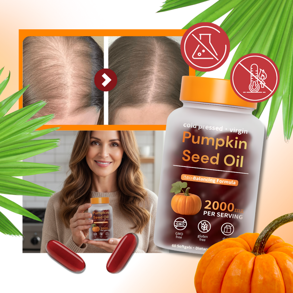 Pumpkin Seed Oil Softgels Cold Pressed For Hair Health And Vitality