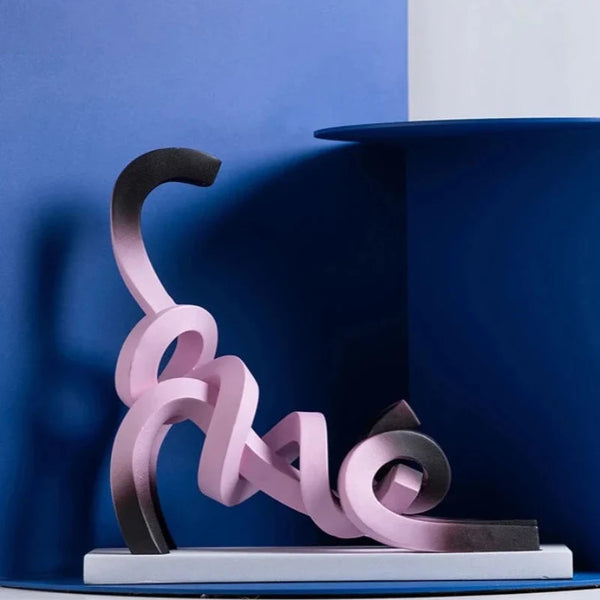 Purr Kitten Gradient Ceramic Figurine