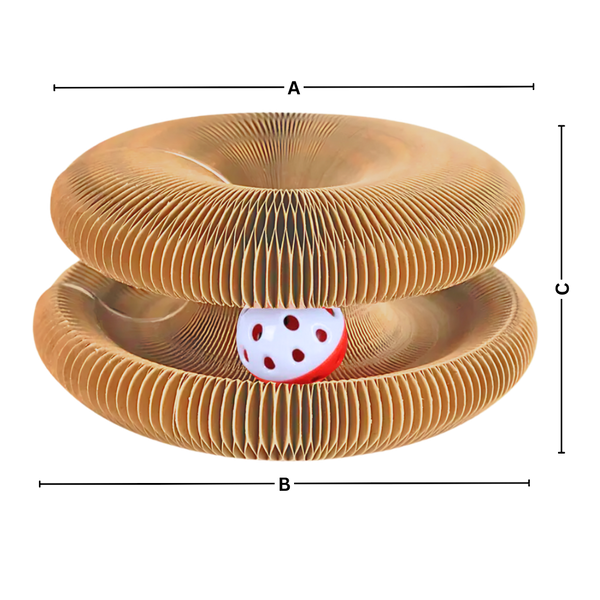 Interactive Cat Scratcher Ball Track for Stress Relief and Fun
