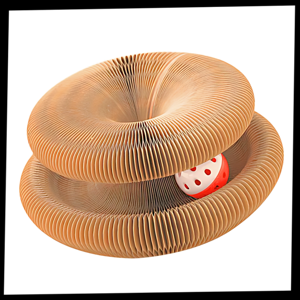 Interactive Cat Scratcher Ball Track for Stress Relief and Fun