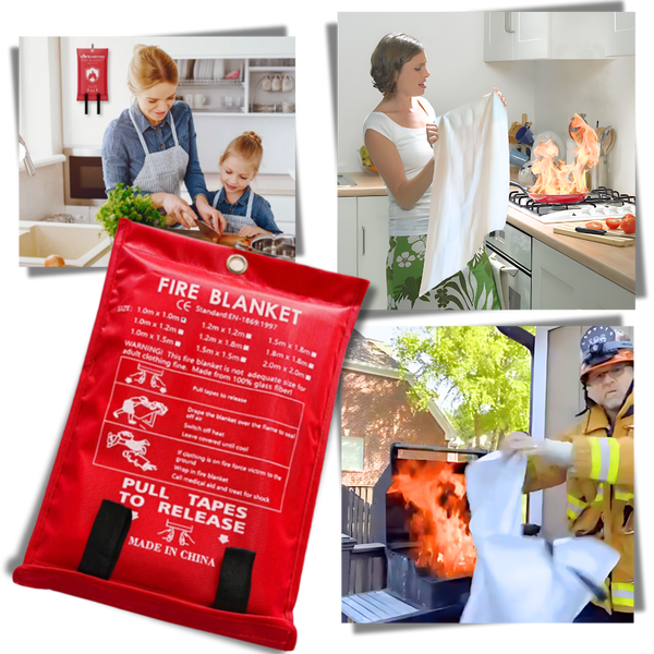Premium Emergency Fire Blanket For Quick Mess-Free Fire Suppression