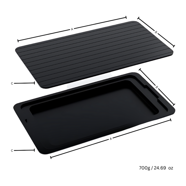 Premium Defrost Tray For Quick No Energy Thawing Preserves Flavor