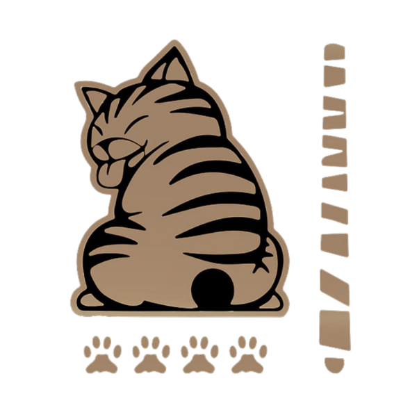 Cat Wiper Decal For Nighttime Visibility With Glow In The Dark