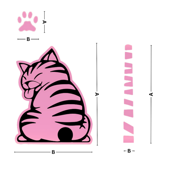 Cat Wiper Decal For Nighttime Visibility With Glow In The Dark