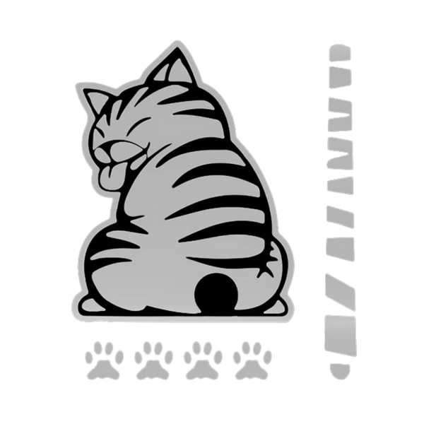 Cat Wiper Decal For Nighttime Visibility With Glow In The Dark