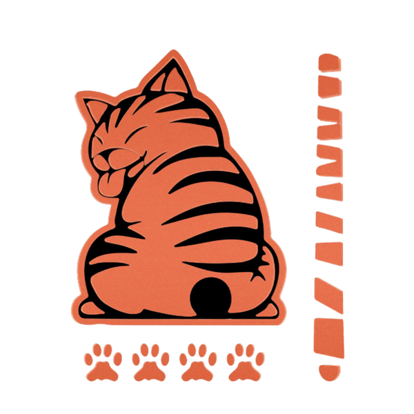 Cat Wiper Decal For Nighttime Visibility With Glow In The Dark