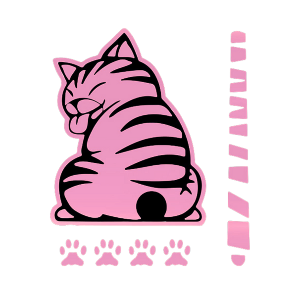 Cat Wiper Decal For Nighttime Visibility With Glow In The Dark