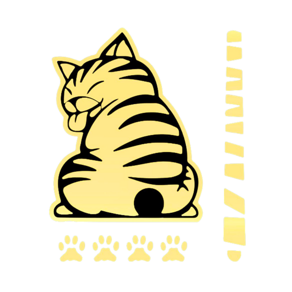 Cat Wiper Decal For Nighttime Visibility With Glow In The Dark