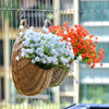Handwoven Rattan Hanging Wall Planter Eco Friendly Decor For Indoor Plants