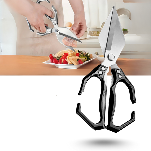 Premium Kitchen Scissors With Non Slip Grip For Effortless Bone Cutting