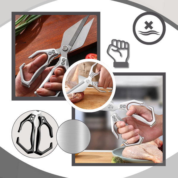 Premium Kitchen Scissors With Non Slip Grip For Effortless Bone Cutting