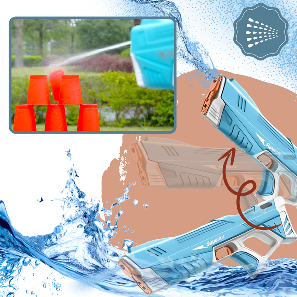 Rechargeable Electric Water Gun With Powerful Jet And Adjustable Range