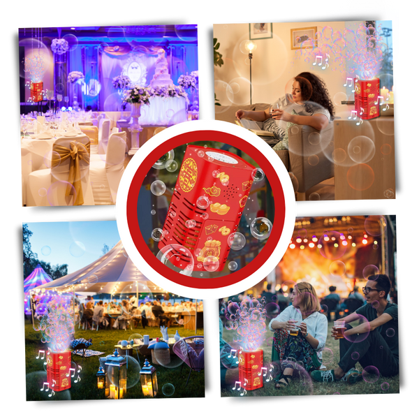 Premium Rechargeable Bubble Machine For Spectacular Firework Visuals