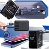 Smart Dual PD Charger With Retractable USB C And Lightning Cables