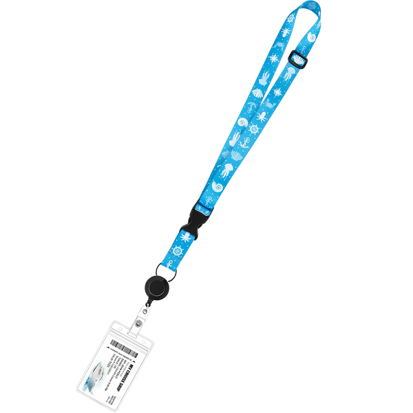 Retractable Cruise Lanyard With Waterproof ID Holder For Hands Free