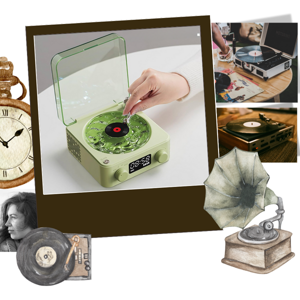 Portable Retro Vinyl Player With Customizable Lighting And Smooth Playback