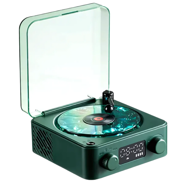 Portable Retro Vinyl Player With Customizable Lighting And Smooth Playback