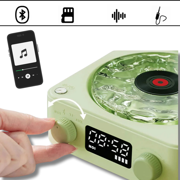 Portable Retro Vinyl Player With Customizable Lighting And Smooth Playback