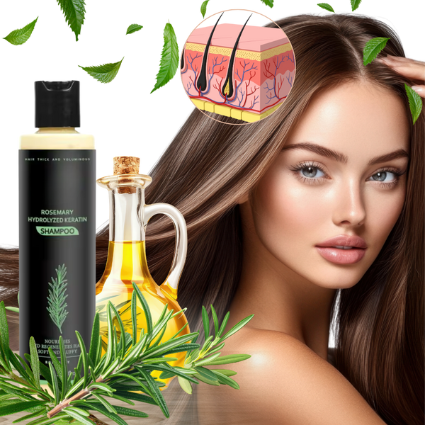 Rosemary Keratin Hair Strengthening Shampoo and Conditioner