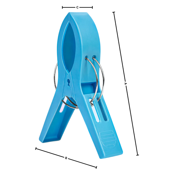 Multipurpose Rounded Jaw Clips With Secure Grip For Laundry And Travel