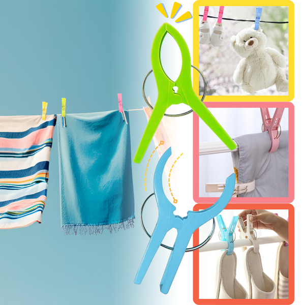 Multipurpose Rounded Jaw Clips With Secure Grip For Laundry And Travel