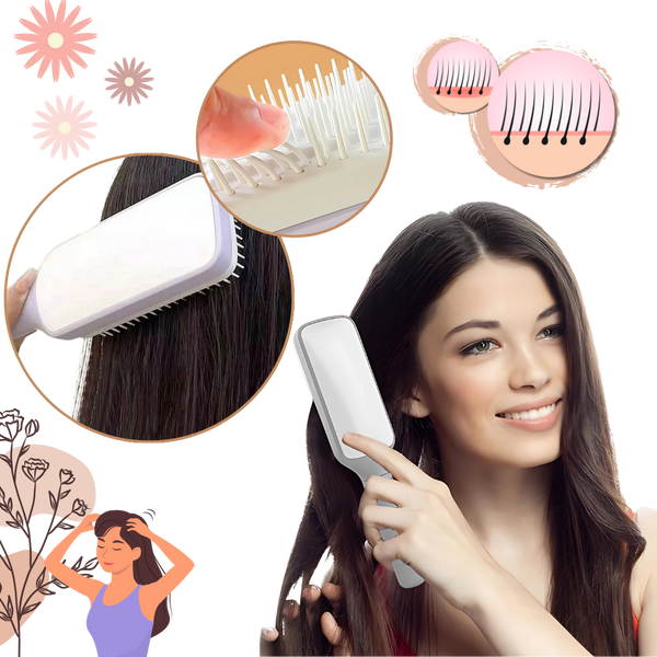 Self Cleaning Scalp Massage Brush For All Hair Types Improves Shine