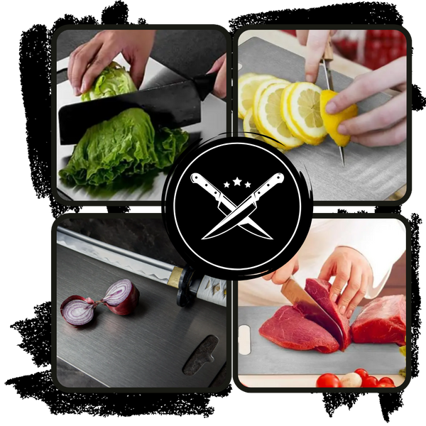 Titanium Cutting Board With Antibacterial, Knife-Safe Surface