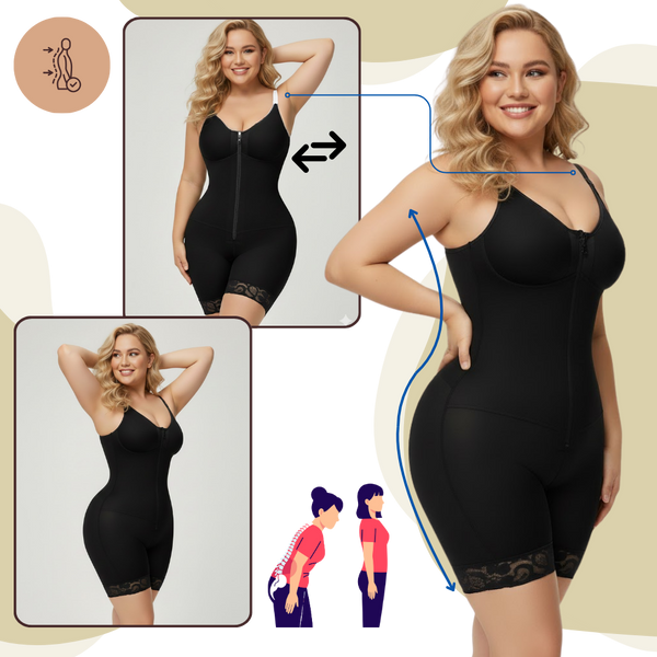 Sculpting Seamless Bodysuit for Posture Support and Shaping