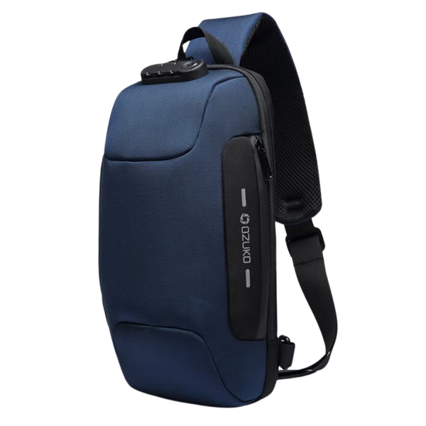 Lockable USB Charging Waterproof Crossbody Bag With Multiple Pockets
