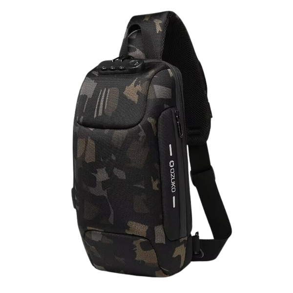 Lockable USB Charging Waterproof Crossbody Bag With Multiple Pockets