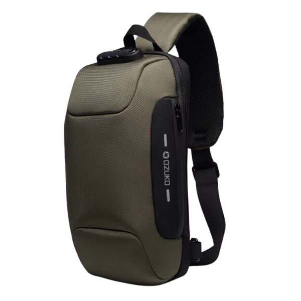 Lockable USB Charging Waterproof Crossbody Bag With Multiple Pockets
