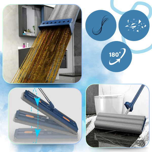 360 Degree Self Wringing Flat Mop With Bucket For Easy All Surface Cleaning