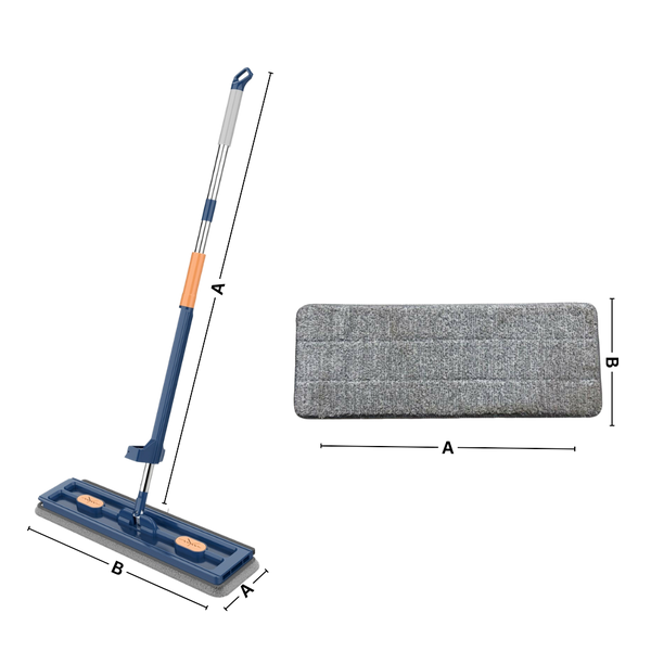360 Degree Self Wringing Flat Mop With Bucket For Easy All Surface Cleaning