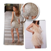 Sequin V Neck Slip Dress for Evening Glamour and Comfort