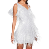 Sequin V Neck Slip Dress for Evening Glamour and Comfort