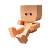 Wooden Bobblehead Figurine With Kinetic Motion For Dashboard Fun