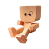 Wooden Bobblehead Figurine With Kinetic Motion For Dashboard Fun