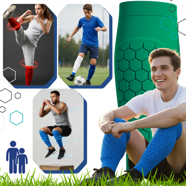 Shin Compression Sleeve With Integrated Padding For Lightweight Protection