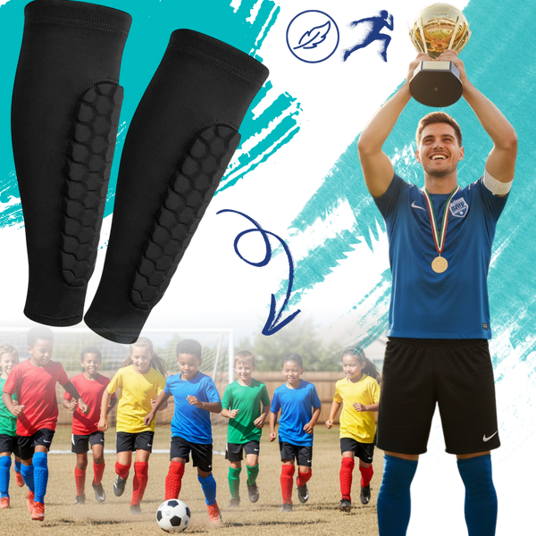 Shin Compression Sleeve With Integrated Padding For Lightweight Protection