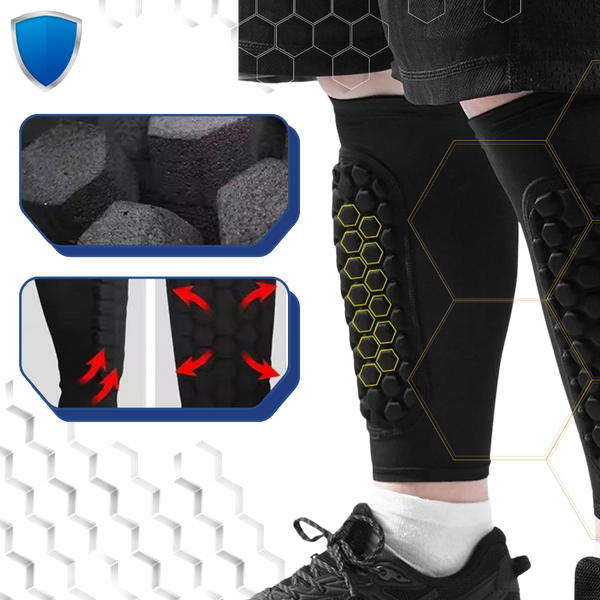 Shin Compression Sleeve With Integrated Padding For Lightweight Protection