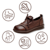 Leather Platform Loafers With Shock Absorption For All Day Comfort