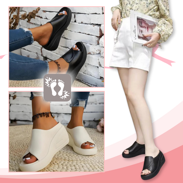 Orthopedic Heeled Sandals With Arch Support And Shock Absorption
