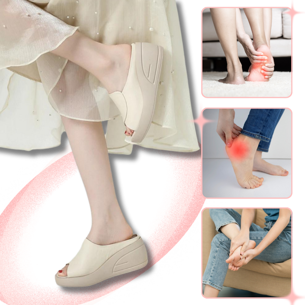 Orthopedic Heeled Sandals With Arch Support And Shock Absorption
