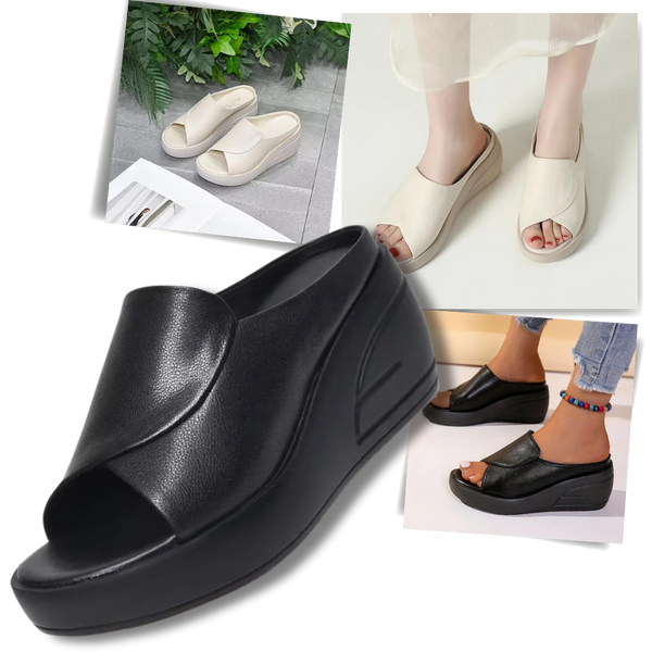 Orthopedic Heeled Sandals With Arch Support And Shock Absorption
