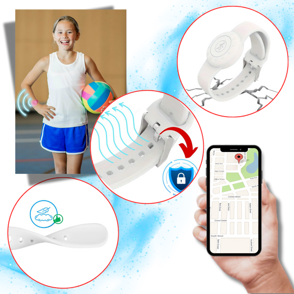 Kids Silicone Smart Tag Watch With Waterproof Adjustable Fit