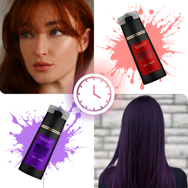 Dye Shampoo for Instant Gray Coverage and Three in One Color Care