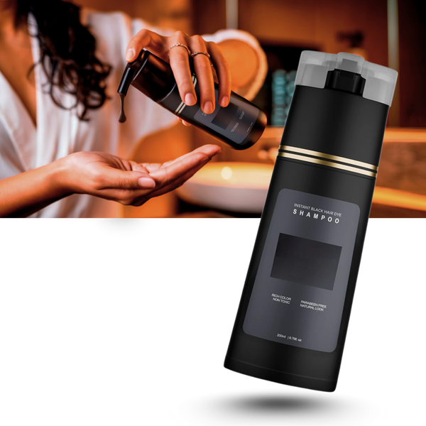 Dye Shampoo for Instant Gray Coverage and Three in One Color Care